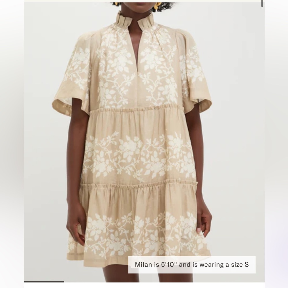 Tuckernuck Crawford Dress in Sand Floral Stripe